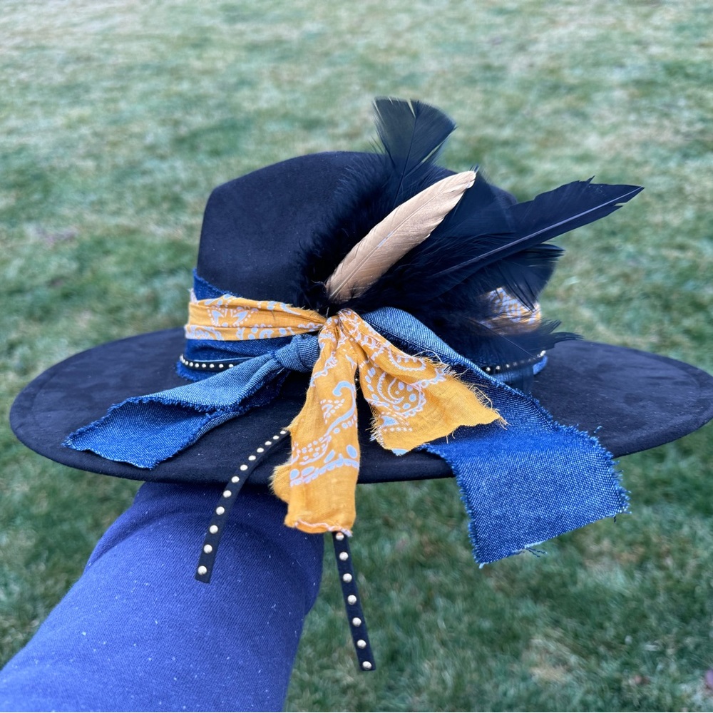 Vegan Suede Wide Brim Fedora Hat